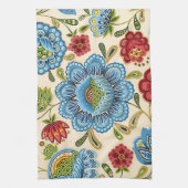 Paisley Retro Floral Indian Pattern Theedoek (Verticaal)
