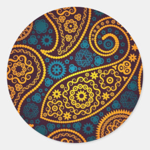 Paisley Ronde Sticker