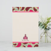 Paisley & Schoolhouse Personalized Teacher Briefpapier (Staand voorkant)