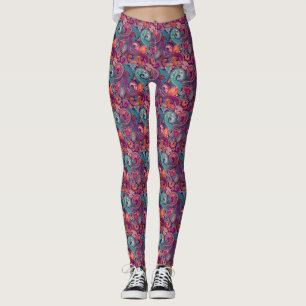 Paisley-Schort Leggings