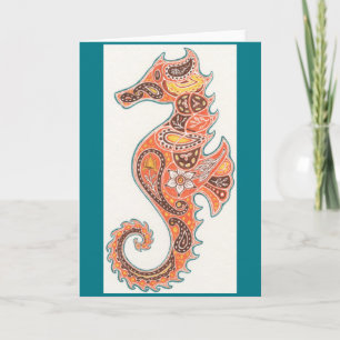 Paisley Seahorse Kaart