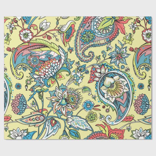 Paisley seamless pattern based on the traditional  cadeaupapier (Vlak)