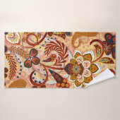 Paisley seamless pattern with flowers in indian st (Serviette de bain)