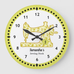 Paisley Sewing Machine Large Clock Grote Klok