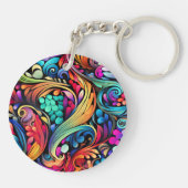 Paisley sierpatroon sleutelhanger (Achterkant)