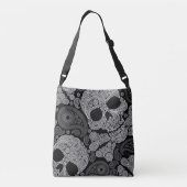 Paisley Skull Black Crossbody Tas (Achterkant)