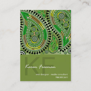 Paisley Supreme Business Card-sjabloon Visitekaartje