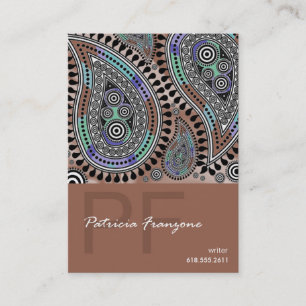 Paisley Supreme Business Card-sjabloon Visitekaartje