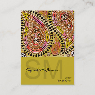 Paisley Supreme Business Card-sjabloon Visitekaartje