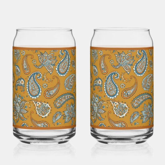 Paisley Teardrop Soda Glass Blikvorm Glas (Voorkant)