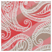 Paisley Textile | Impression en tissu vert rose ro (Détail)