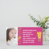 Paisley verjaardagsfoto uitnodiging (Staand voorkant)