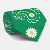 Paisley vert - cravate (Roulé)
