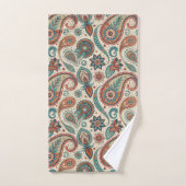 Paisley vintage en crème Turquoise rouge (Serviette à main)