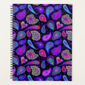 Paisley violet multicolore sur Black Beautit (Devant)