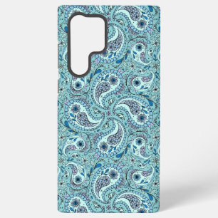 Paisley vogels in baby blauw samsung galaxy hoesje