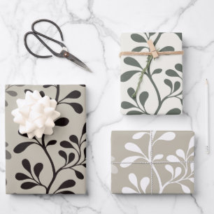 Paisley Wals Silhouetten Minimalistische Botanisch Inpakpapier Vel