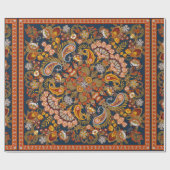 paisleybandafdruk, halsdoek of cadeaupapier (Vlak)