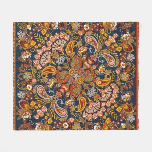paisleybandafdruk, halsdoek of fleece deken (Voorkant (Horizontaal))