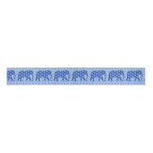 Paisleyolifant - kobaltblauw en wit grosgrain lint (Voorkant)