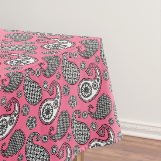 Paisleypatroon, grijstinten tafelkleed (Voorbeeld)