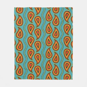 Paisleypatroon, textuur van sierweefsel in indiaan fleece deken