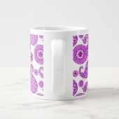 Paisleypatroon, violet, paars en wit jumbo mok (Achterkant)