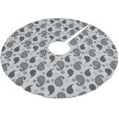 Paisleypatroon, zilvergrijs, zwart en wit kerstboom rok (Gekanteld)