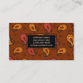 Paisleypatroonachtergrond Visitekaartje (Achterkant)