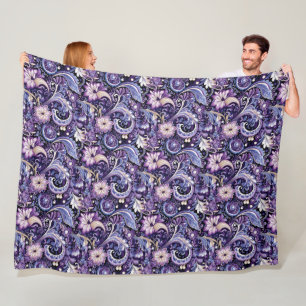 Paisleyprint fleece deken