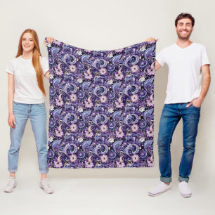 Paisleyprint fleece deken