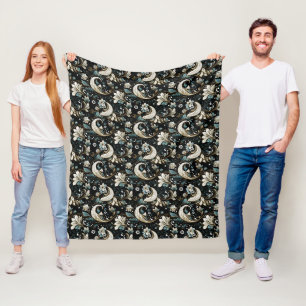 Paisleyprint fleece deken