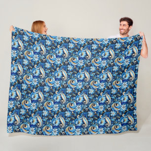 Paisleyprint fleece deken