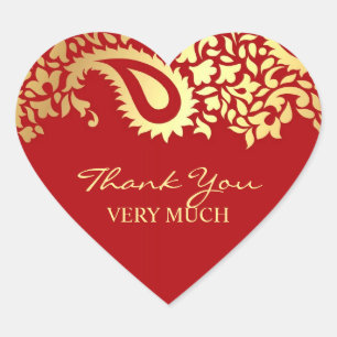 Paisleys Elegant Indiase bruiloft Sticker