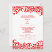 Paisleys Mariage avec Programmes Invitation Plat (Devant)