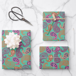 Paisleys-patroon Inpakpapier Vel