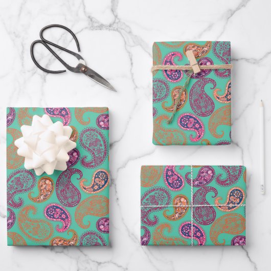 Paisleys Pattern Inpakpapier Vel (Voorkant)