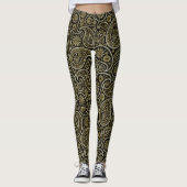 Paisly Patter Glitter & Goud Leggings (Voorkant)