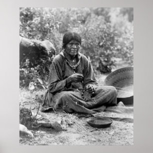 Paiute Basket Maker: 1902 Poster