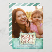 Paix 311 sur le vert bleu de carte de vacances de (Devant / Derrière)