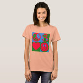 PAIX AIMER L'ARGENT HEUREUX T-shirt féminin (Devant entier)