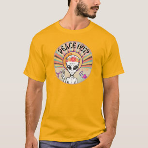 Paix Alien ! T-shirt amusant