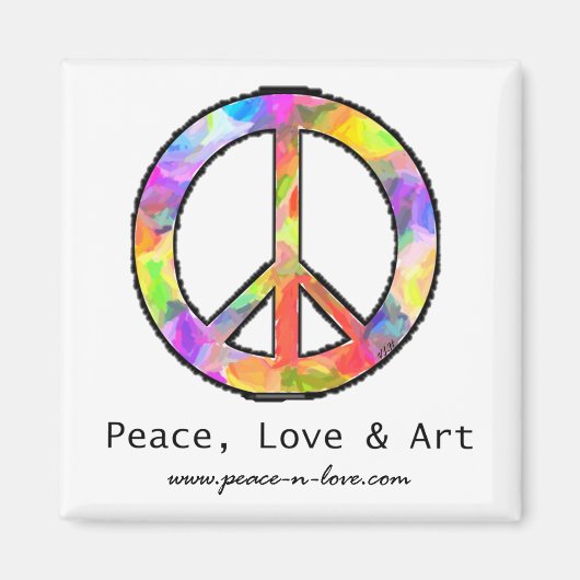 Paix, Amour & Art Magnet (Devant)