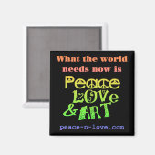 Paix, Amour & Art Magnet (Recto/Verso)