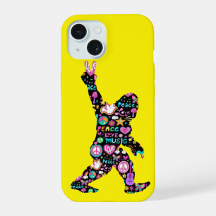 Paix Amour Bigfoot Hippie Drôle Amateur de Bigfoot
