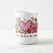 Paix, Amour, Café Mug : Siroter avec style ☕ (Centre)