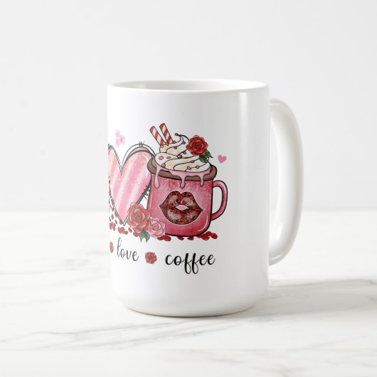 Paix, Amour, Café Mug : Siroter avec style ☕ (Devant droit)