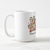 Paix, Amour, Café Mug : Siroter avec style ☕ (Gauche)