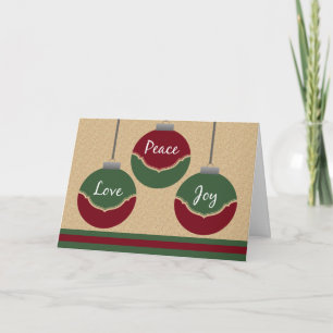 Paix, Amour, Carte de Noël