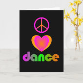 Paix, Amour, Carte de voeux de danse (Fleur jaune)